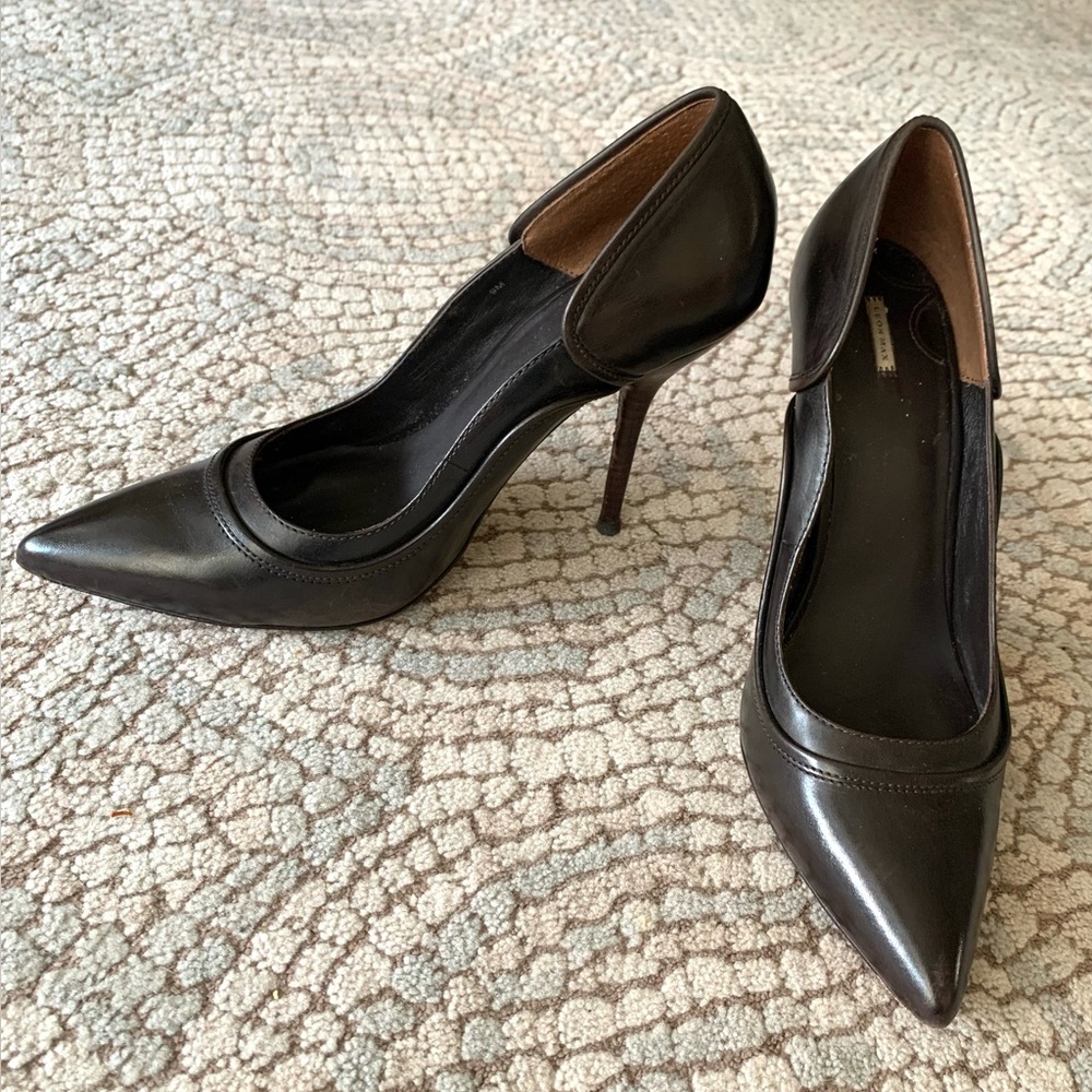 Leon Max Brown Leather Stiletto Heels Sz9